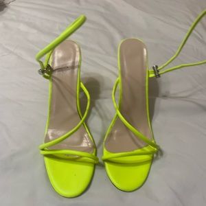 neon yellow heels